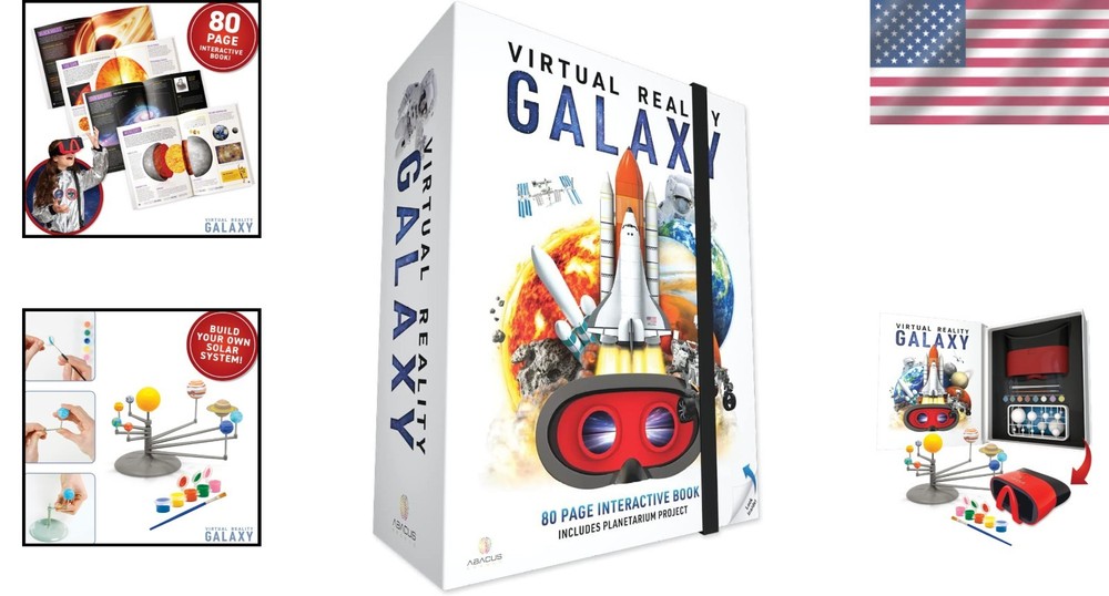 Immersive 80-Page VR Learning Set with Goggles & Customizable Planetarium