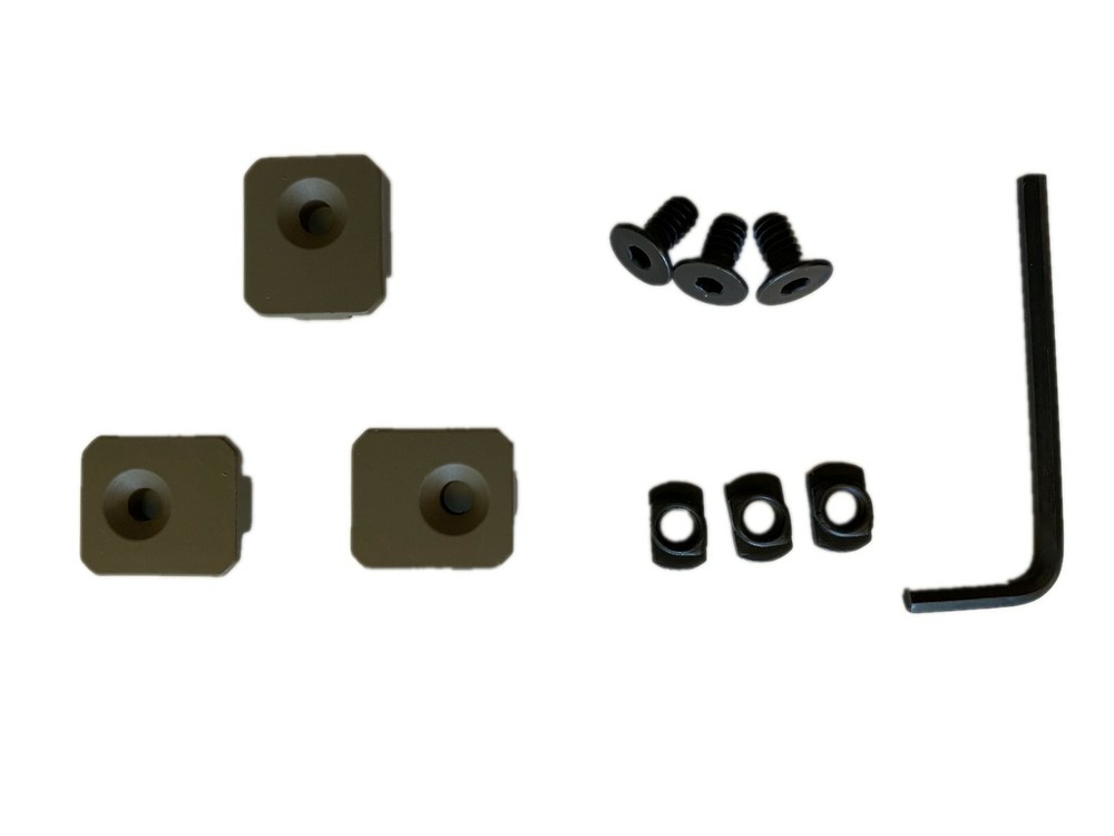 3PACK! Pressure Switch/Wire/Cable Management Mounting Plate For MLOK Rail -TAN