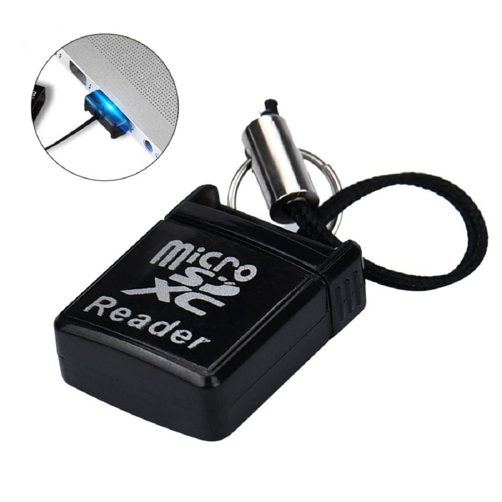 Cotchear MINI Super Speed Micro SD/SDXC TF USB 2.0 Card Reader Adapter Black