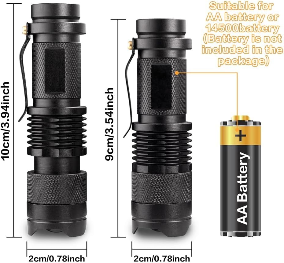 WAYLLSHINE 2 Pack Red Light Flashlight Single Mode LED One...