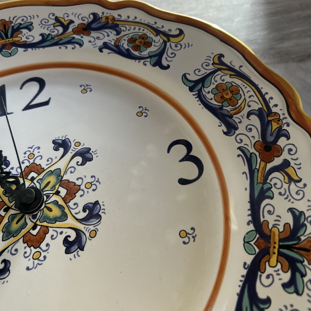 Sur La Table Deruta Ceramic Clock Italy Works