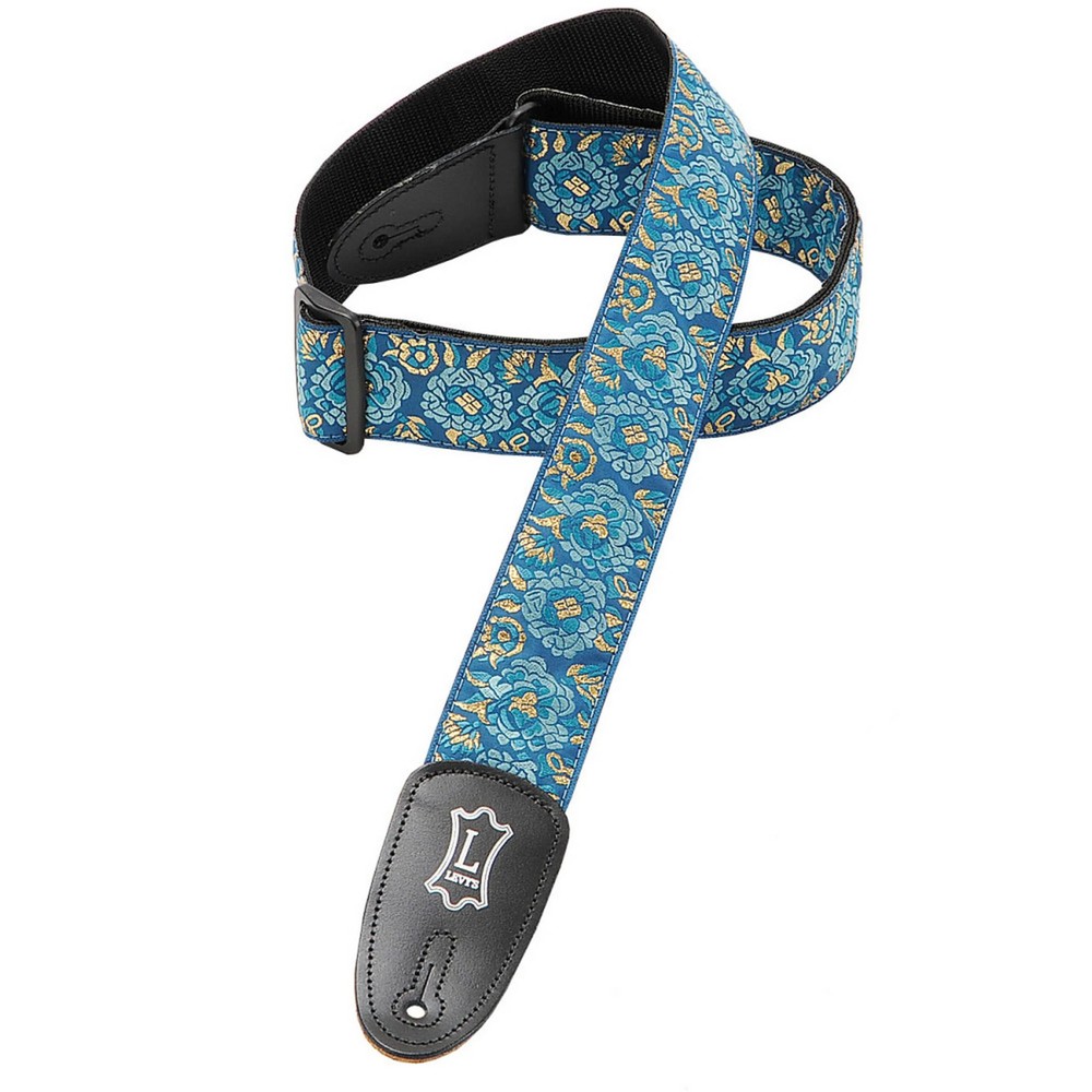 Levy's 2" Wide Blue Jacquard Guitar Strap