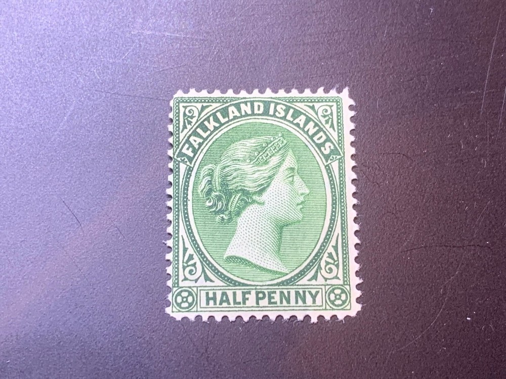 Falkland Island Stamp QV 1/2d Green, SG 16 MLH, Nice example