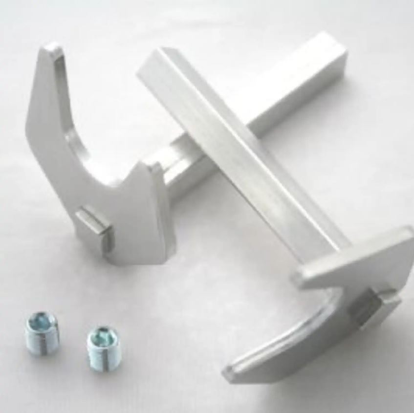 R&G Paddock Stand Hooks Silver (Rear Stand Pair) Universal