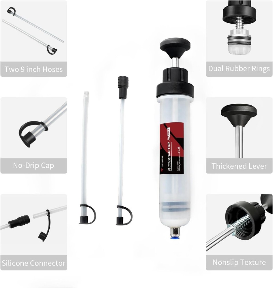 Fluid Extractor with Extension Tubes - Ideal for All Vehicle Oil Changes