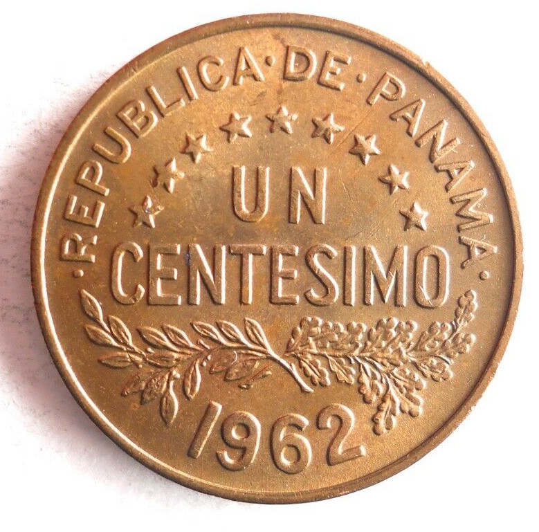 1962 PANAMA CENTESIMO - AU - Great Coin - FREE SHIP - Bin #84