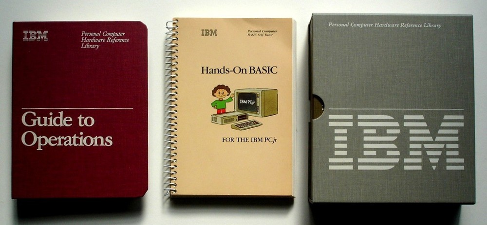 IBM PCJr Manuals LOT: Guide to Operations, BASIC, Hands-On BASIC