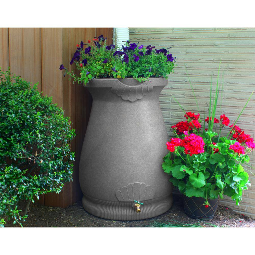 65 Gal. Light Granite Urn Rain Barrel