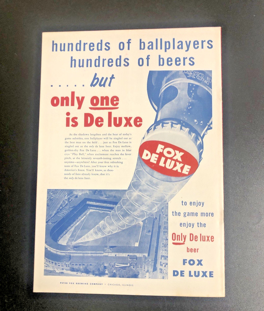 1950 Baseball program Boston Red Sox @ Chicago White Sox -UNSCORED~ DI MAGGIO