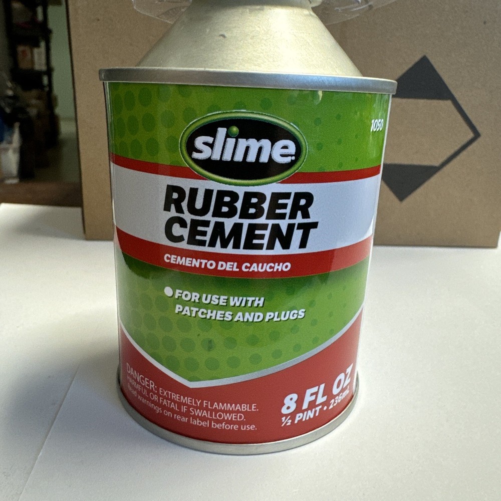 Slime Rubber Cement 8 Oz for Tire Repairs 1050 Patch & Plug
