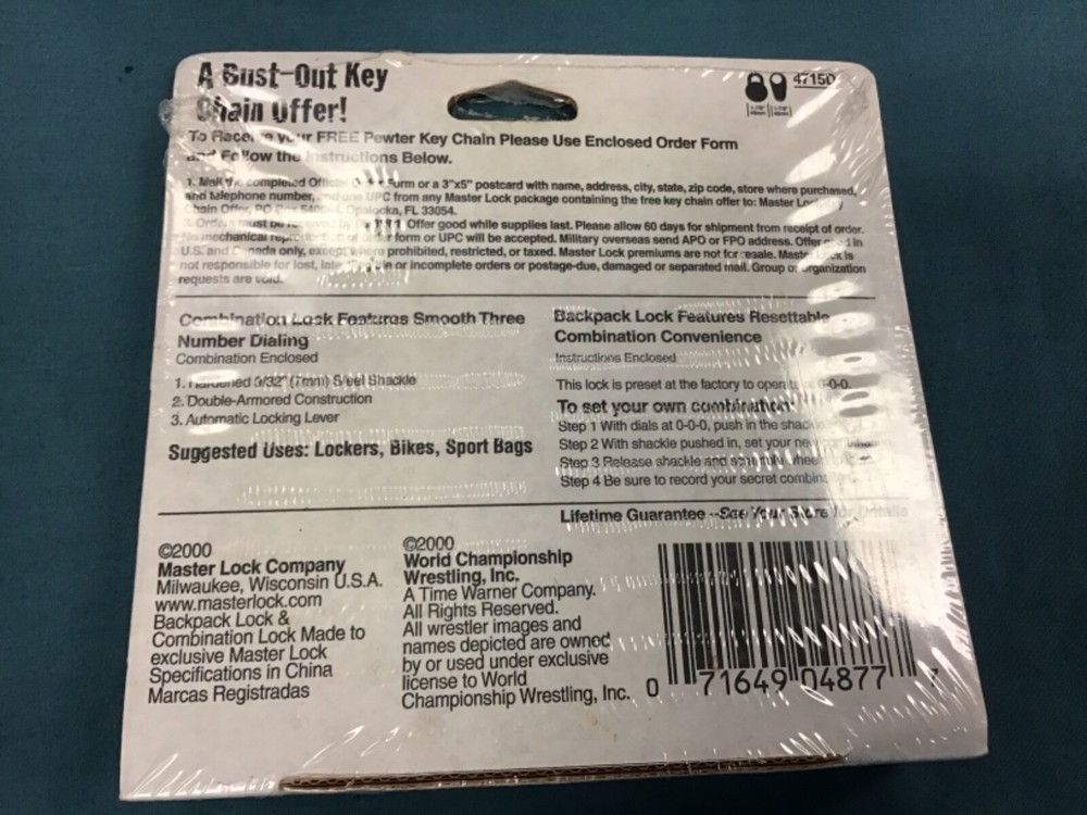 Masterlock Backpack Lock & Combination Lock Set 4715D