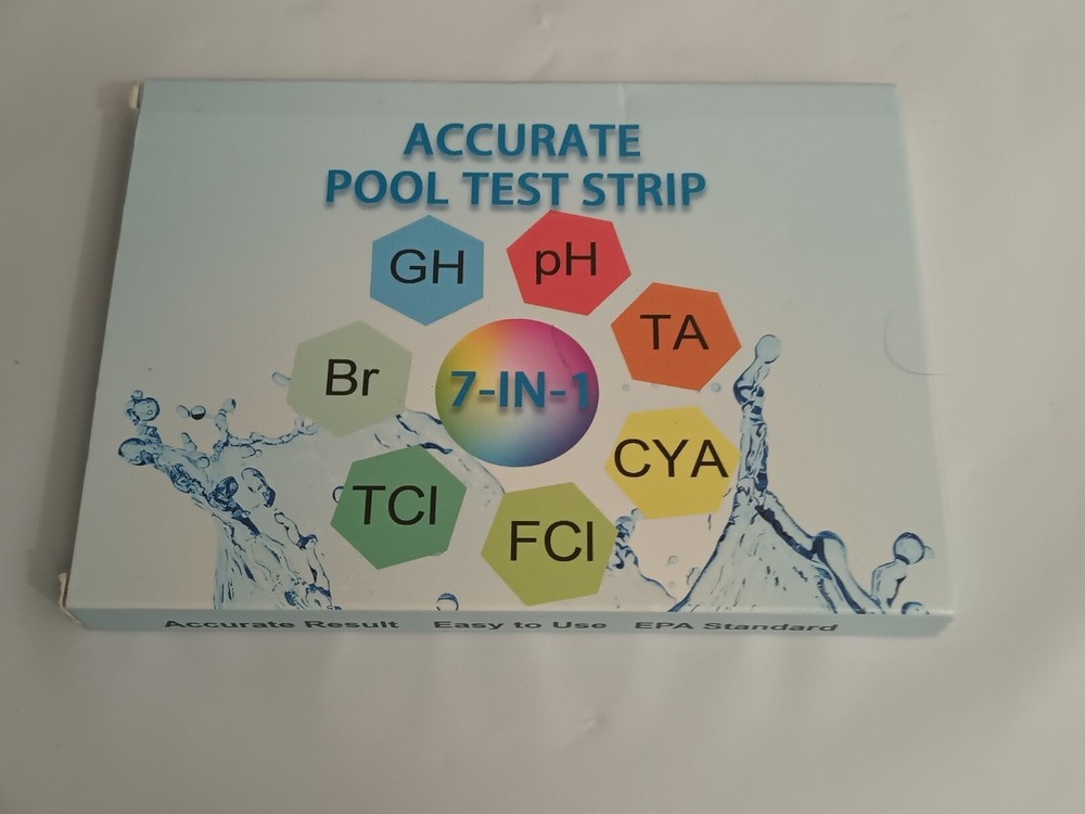 WEBEST Accurate Pool & Spa Test Strips - 7 in 1 Chemical Testing - 100 strips