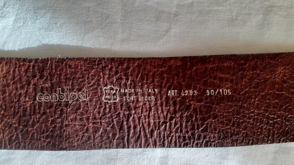Leather conbipel belt
