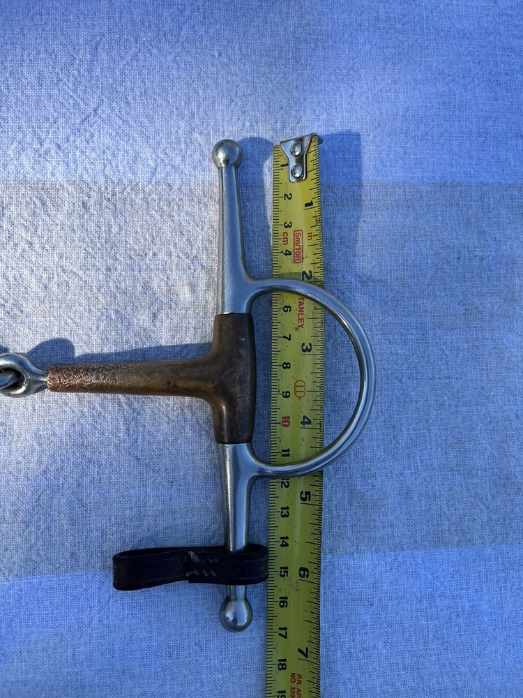 Used Full Cheek Snaffle Bit, Copper mouthpiece