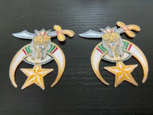 Shriner Iron-On Patch size 3" 1/8" x 2 7/8"