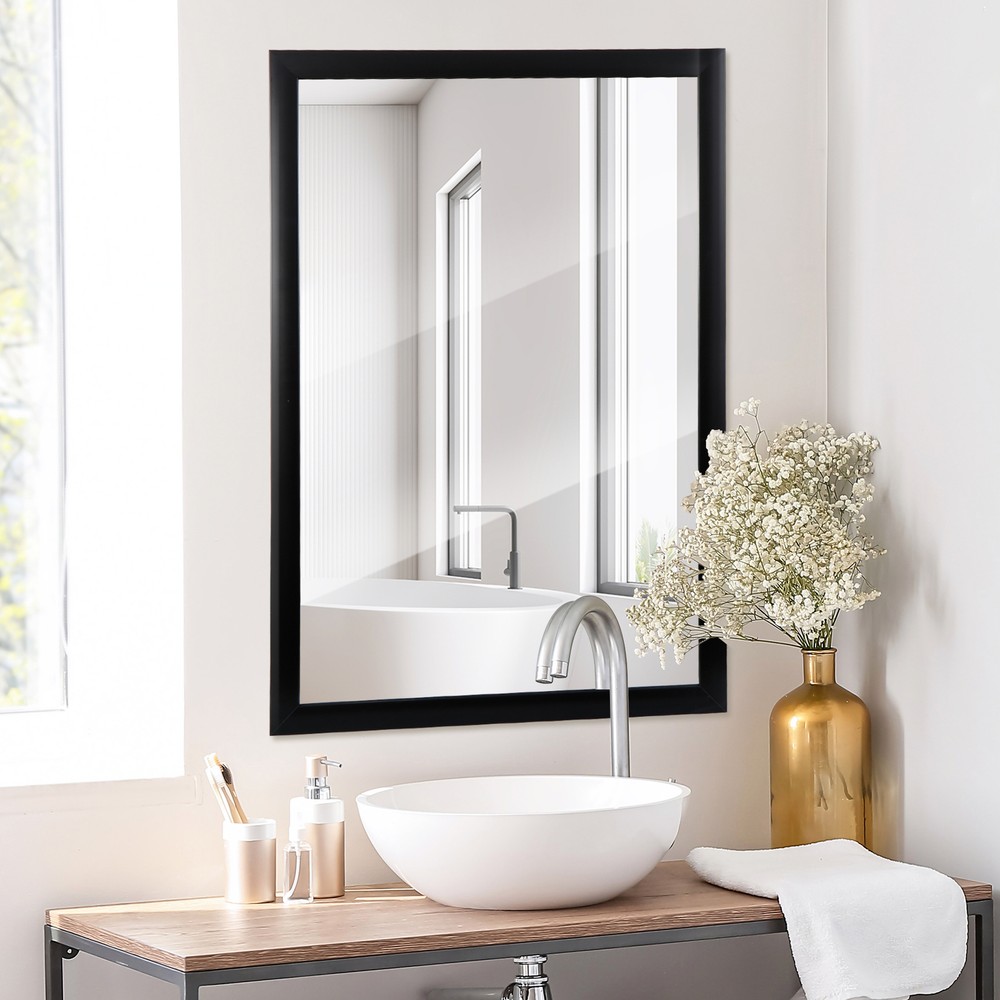 24 x 36" Rectangular Wall Mirror Sturdy Frame HD Clear Images Makeup Mirror