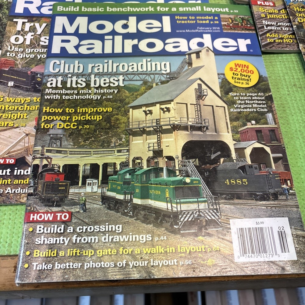 Model Railroader Magazine Lot Year 2016