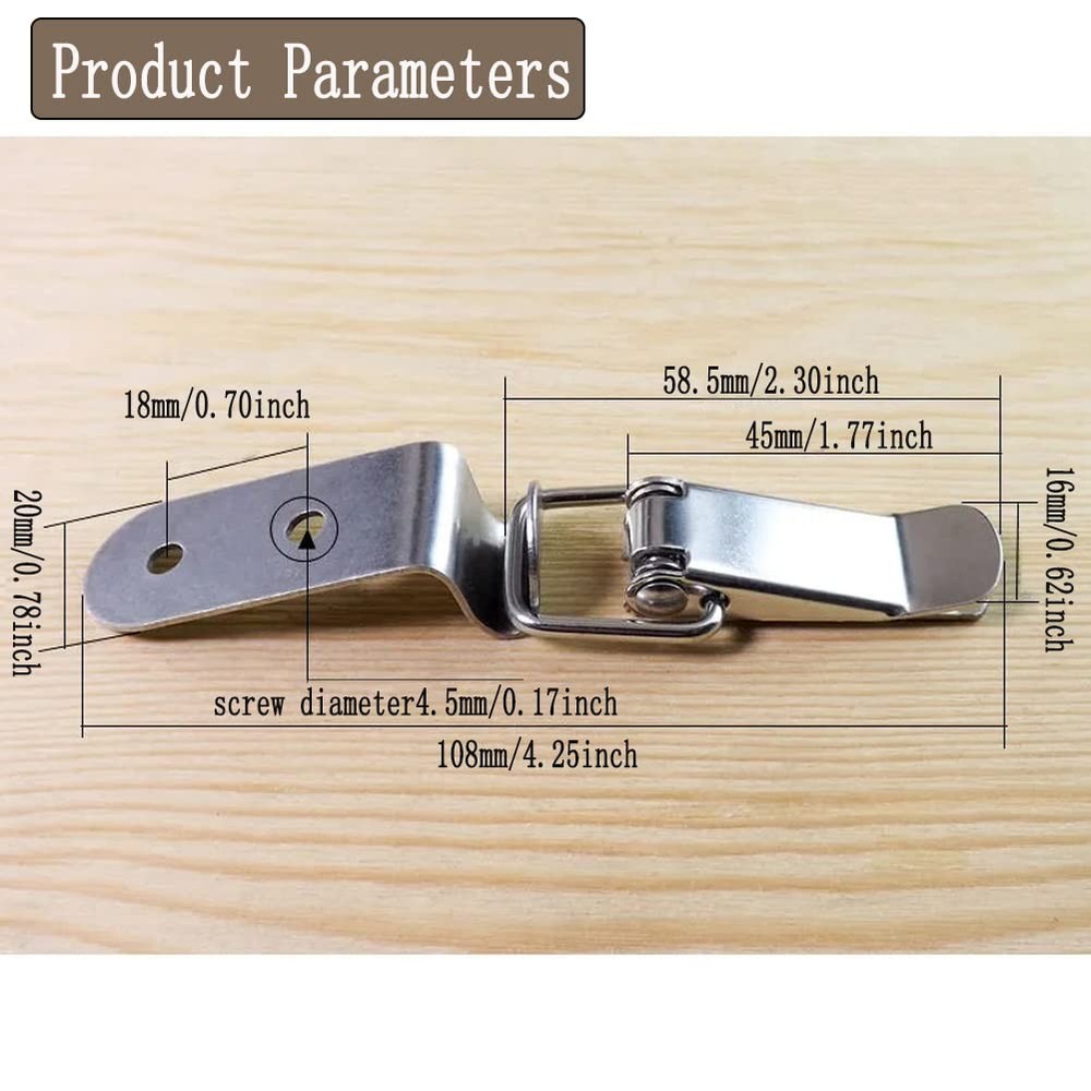 FoyaHome Stainless Steel Spring Loaded Toggle Lock Clasp