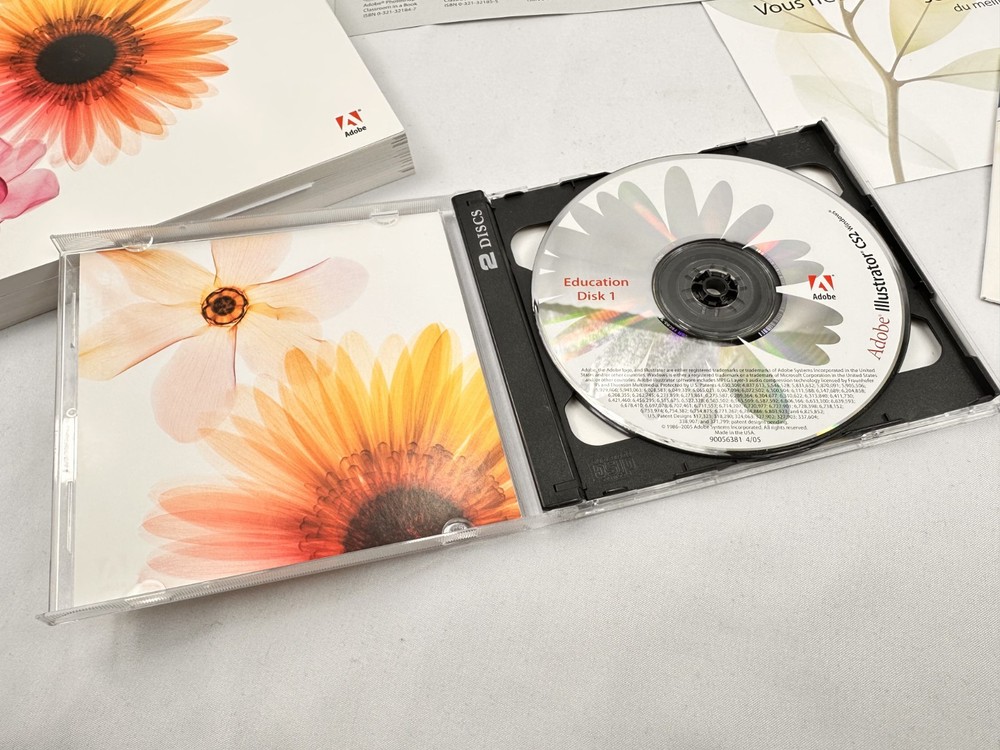 Adobe Illustrator CS 2-CD Set w/ Serial – Educational Version + Tutorial