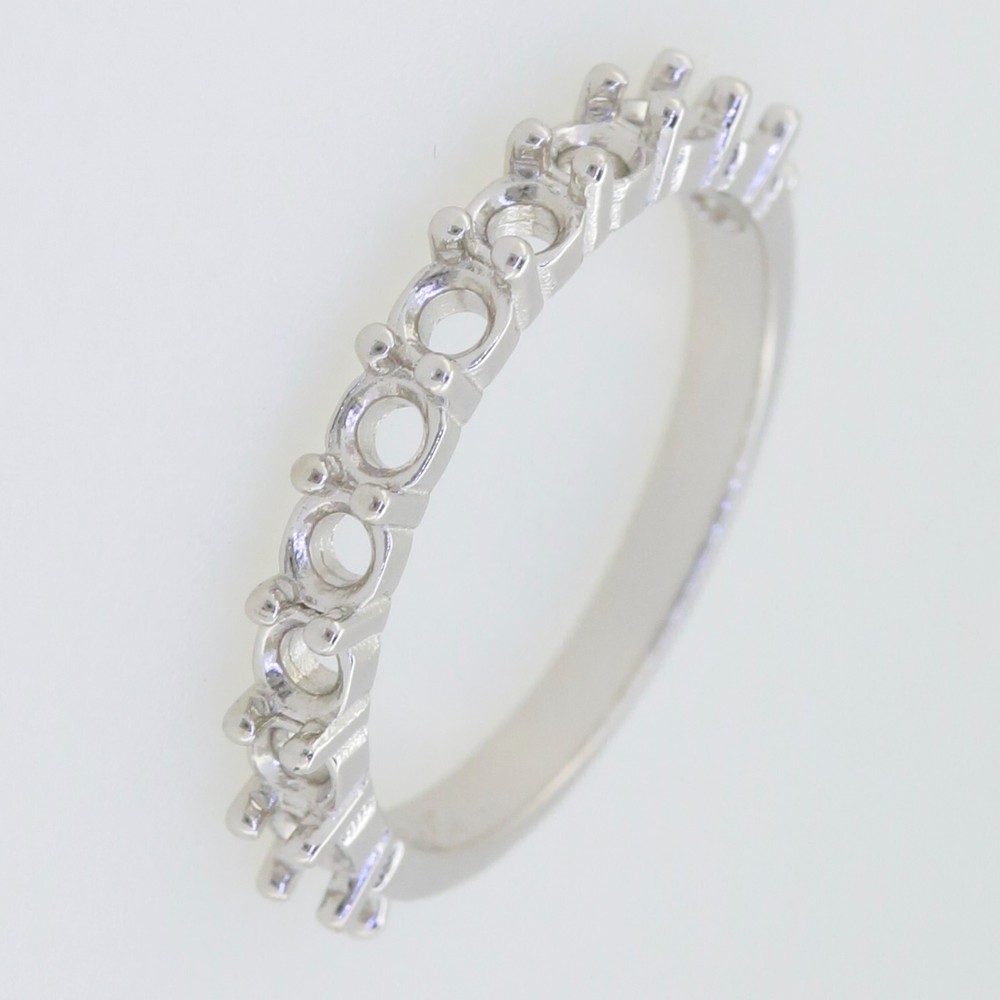 Sterling Silver Semi Mount Ring Setting Round RD 3x3mm 1680R