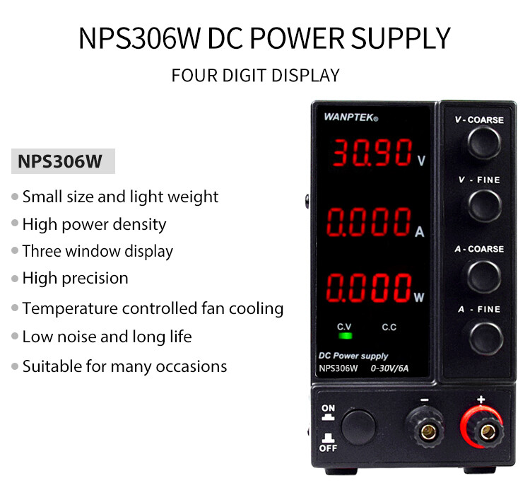0~30V 6A Adjustable Bench DC Power Supply Lab Variable Regulated Power Switching