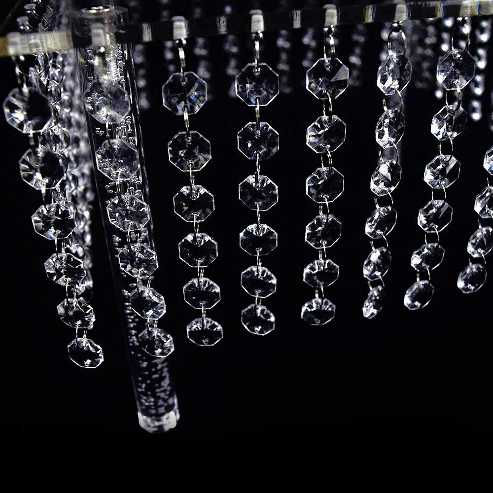 3 Tier Cake Stands Square Crystal Beaded Cupcake Tower Separable Dessert Display