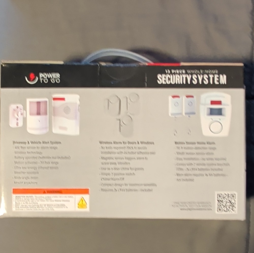 Power To Go Whole-Home Security System 13-Piece Wireless Motion Activated