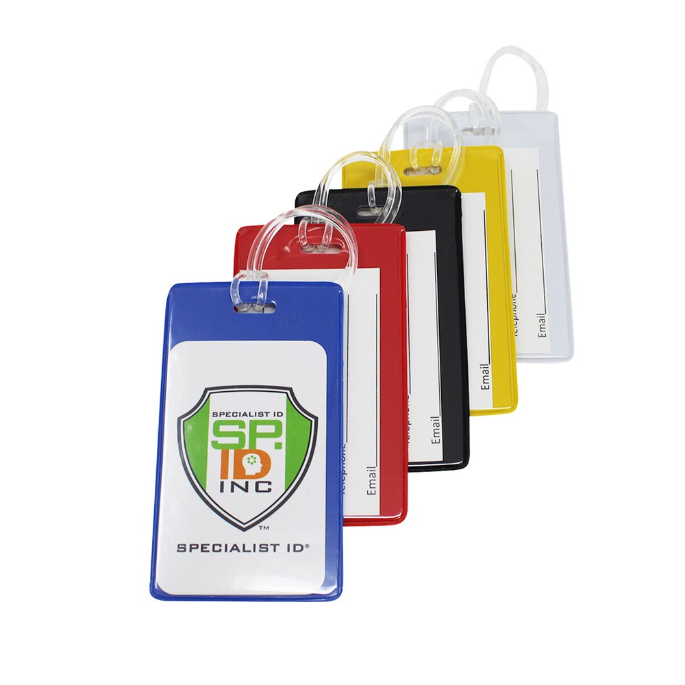 5 Pack - Backpack ID Tags - Bold Colors for Bag & Airline Luggage Identification
