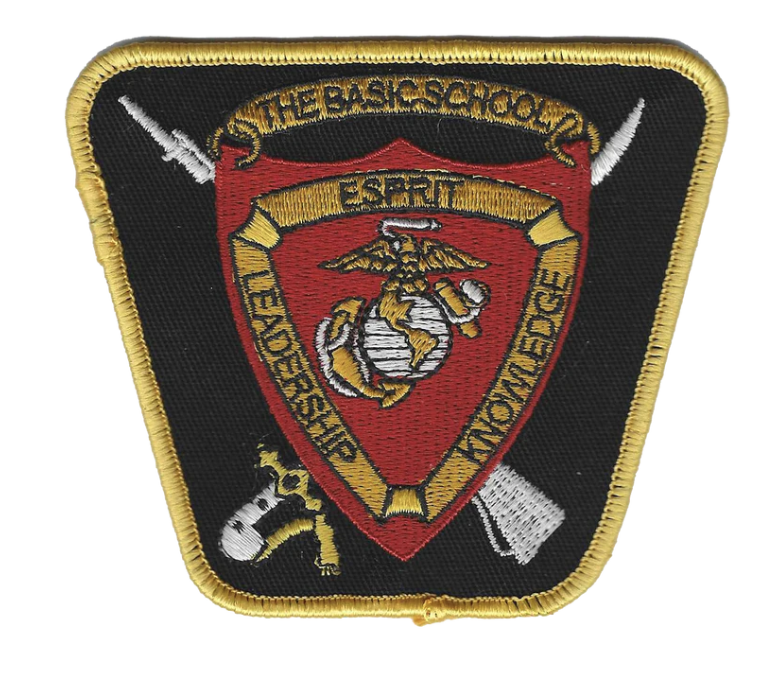 4" MARINE CORPS THE BASIC SCHOOL LEADERSHIP KNOWLEDGE EMBROIDERED PATCH