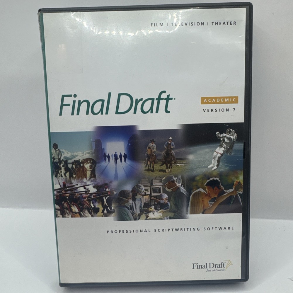 Final Draft Version-7 Professional Scriptwriting Software Slipcover A
