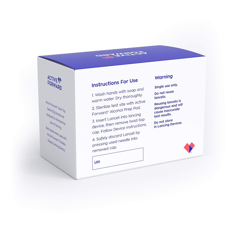 Microlet Lancing Device + 100 Active Forward 30g Lancets 101 Piece Set