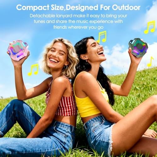 Bluetooth Shower Speaker, Speakers Bluetooth Wireless, IPX7 Waterproof Pink
