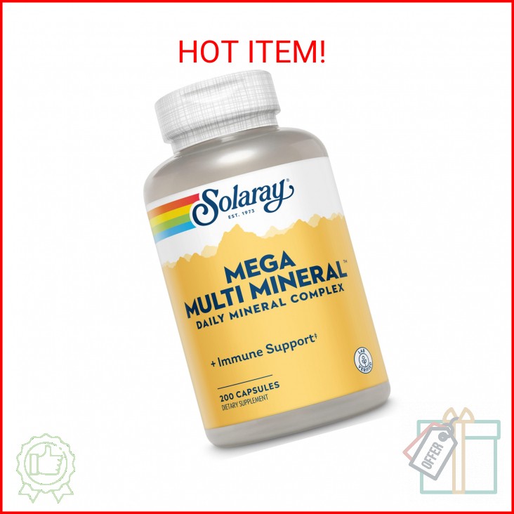Solaray Mega Multi Mineral | 200 Capsules