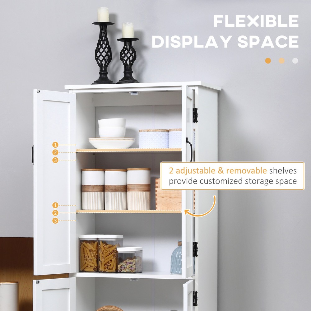 48.5" Kitchen Pantry, Storage Cabinet, Cupboard Organizer