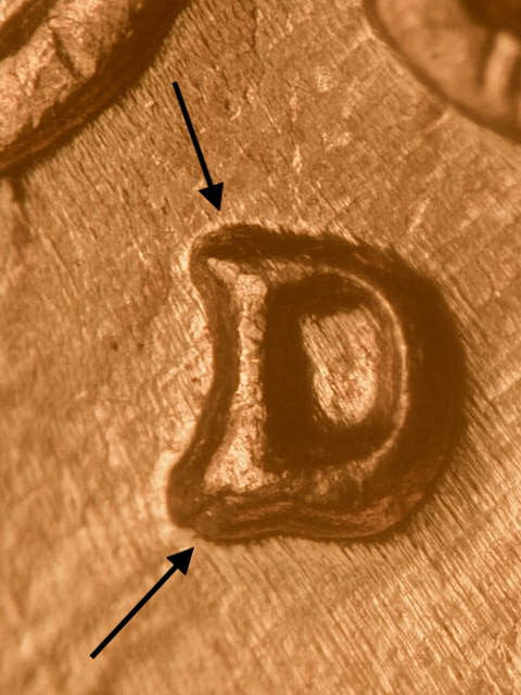 1960-D SD WRPM#154 D/D Tilted Ch/Gem BU/Uncirculated Red Lincoln Cent Error