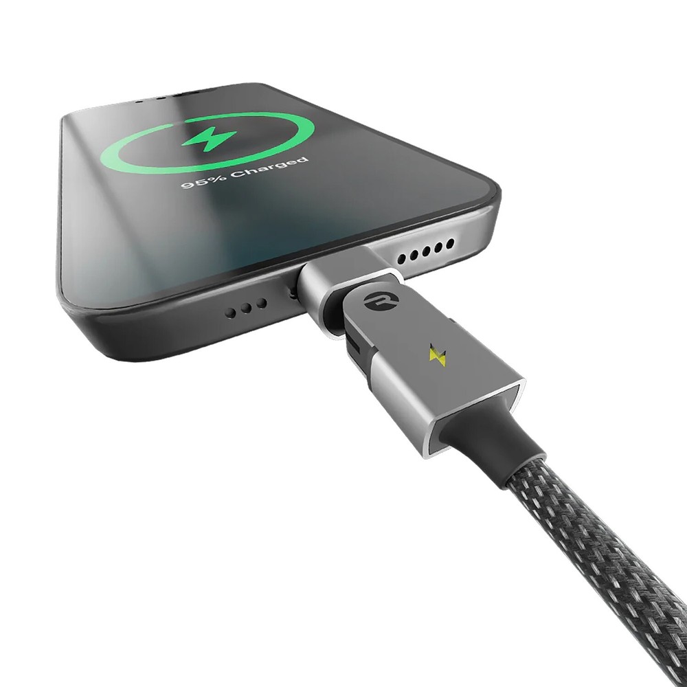 Raycon® Magic Spin Pro 100-Watt Apple® to USB-C® Charge and Sync Cable, 6.6 ft.