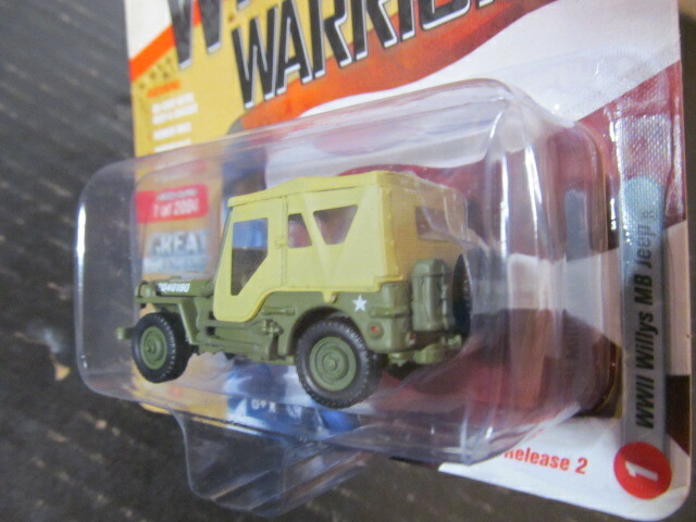Johnny Lightning Wheeled Warriors WWII Willys MB Jeep, Release 2, Version A