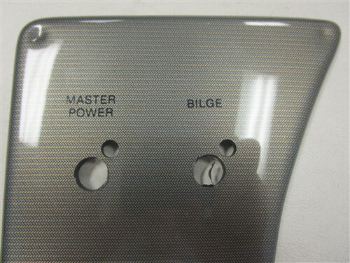 LUND BLANK IGNITION / SWITCH PANEL 11" X 5 1/4" GOLD / SILVER BOAT