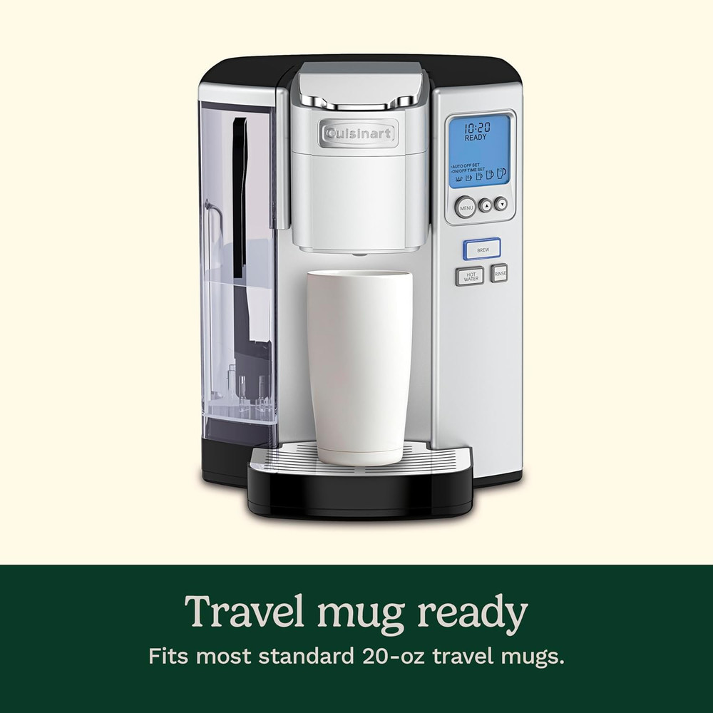 Cuisinart Premium Single Serve Coffeemaker 72oz Programmable Coffee Maker Silver