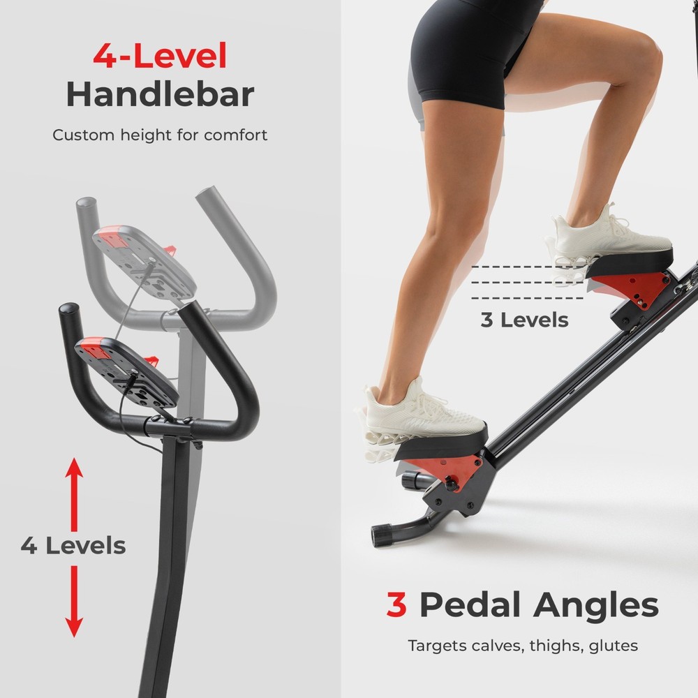 Smart Stair Stepper Climber Exercise Machine with Resistance Cords Vertical Step