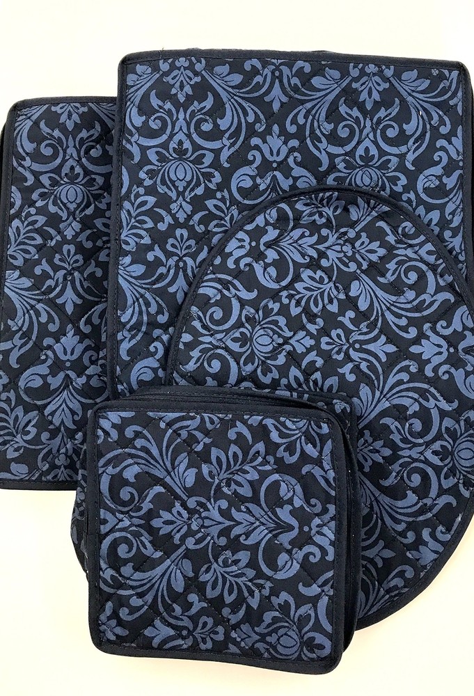 8-Piece Storage Containers Set – China, Navy, Quilted, Stackable Dish & Navy