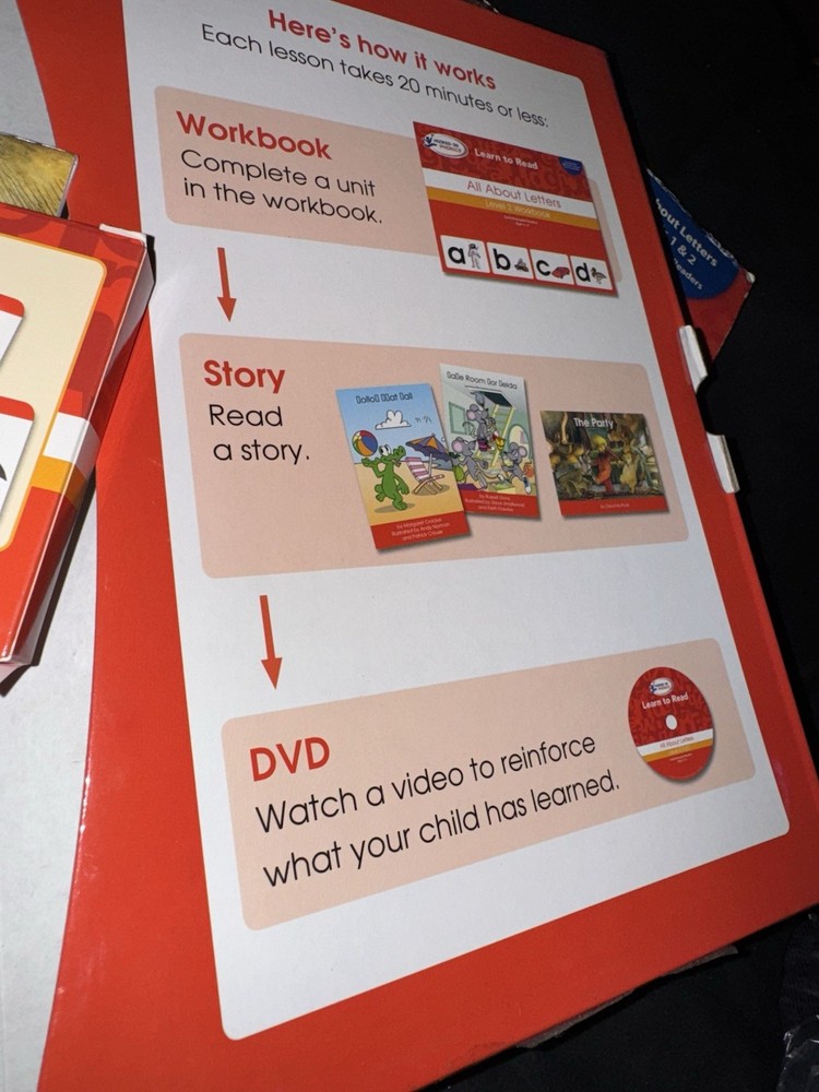 Hooked On Phonics Learn to Read Level 1 &2 set Ages 3-4