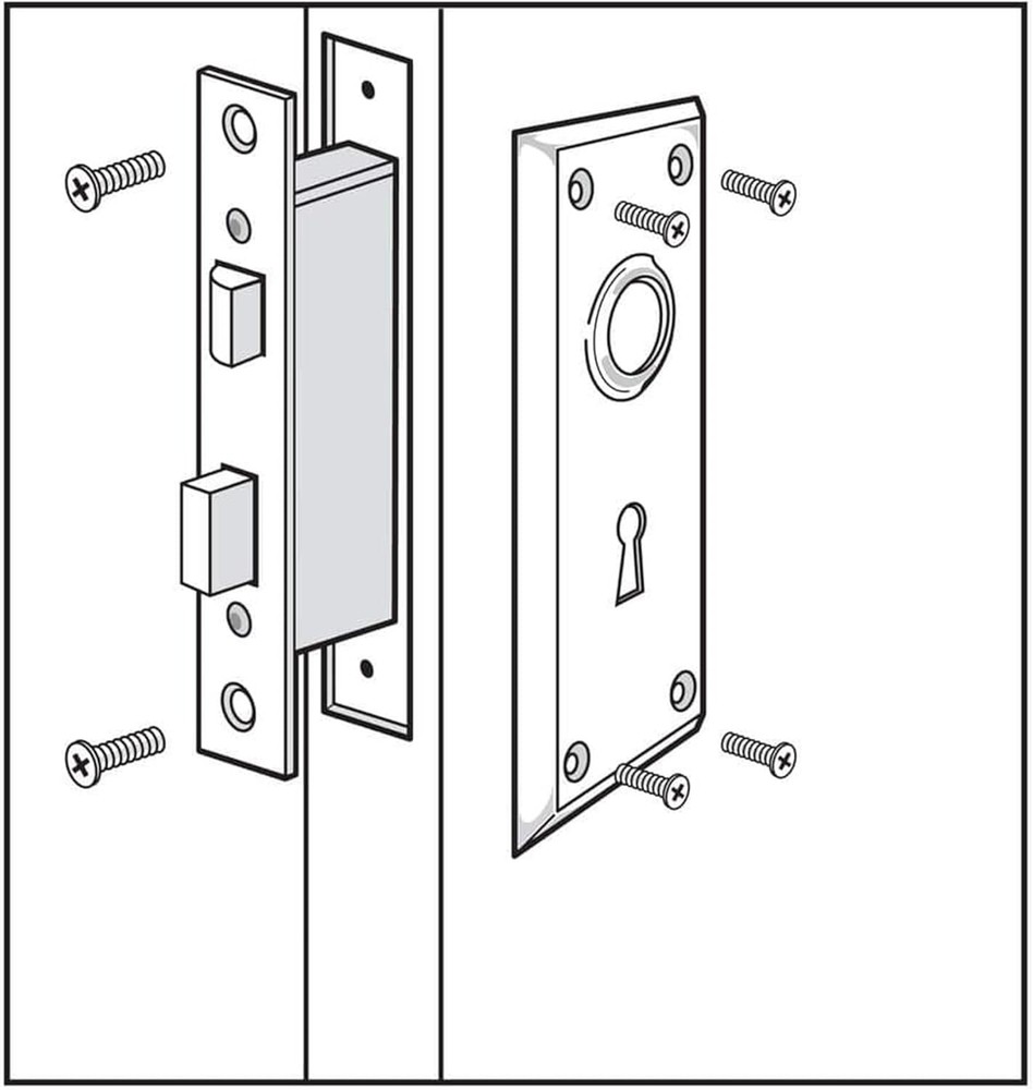 Mortise Lock Set with Classic Knobs for Interior Doors 1-3/4" Thick Matte Black
