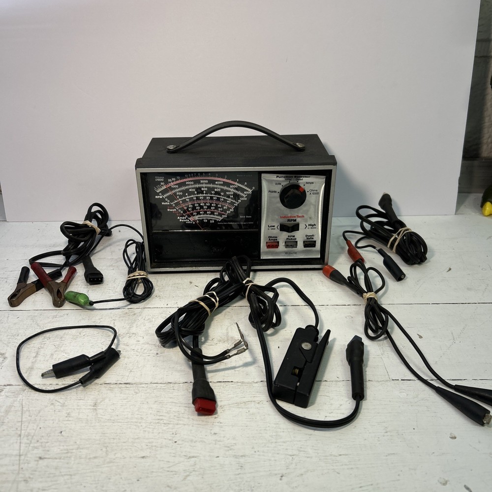 Sears Craftsman 161.210400 Solid State Engine Analyzer With All Cables Untested
