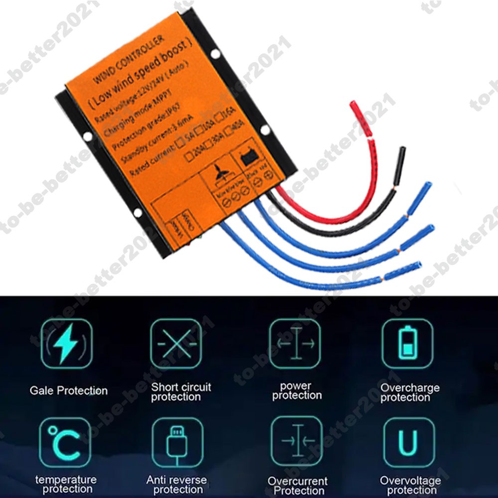 3000W MPPT Charge Controller Wind Turbine Generator 12V 24V 48V Regulator Boost