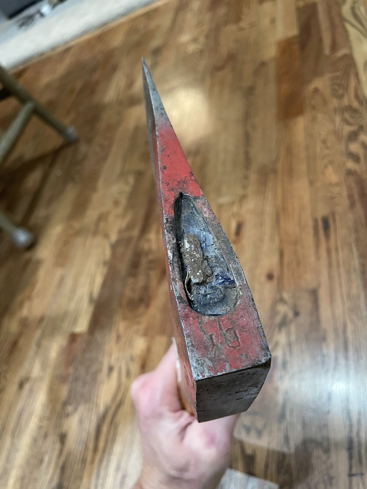 Vintage Red Short Handle Axe Hatchet Hand Chopping Tool