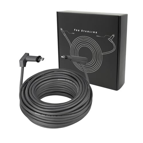 75Ft Cable Antenna for Starlink Rectangular Satellite V2, 75FT Starlink