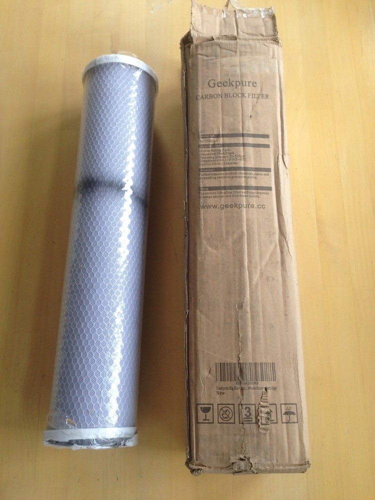 Geekpure BC20-BB-5 Carbon Block Filter,20 x 4.5” Damaged Base