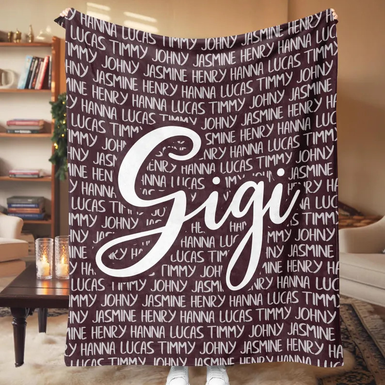 Personalized Mom Blanket Custom Name Gift Mother