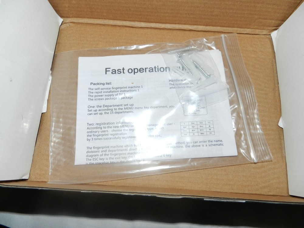 DANMINI 2.4G Biometric Fingerprint Timeclock new opened box